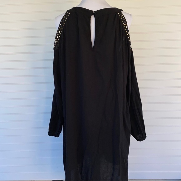 Black long sleeve cold shoulder dress Size Large - Picture 5 of 13